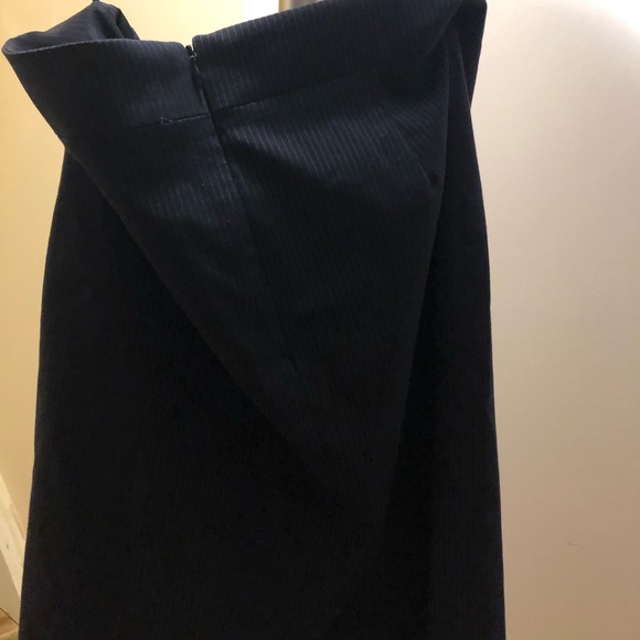 Navy midi skirt - striped - Picture 1 of 5